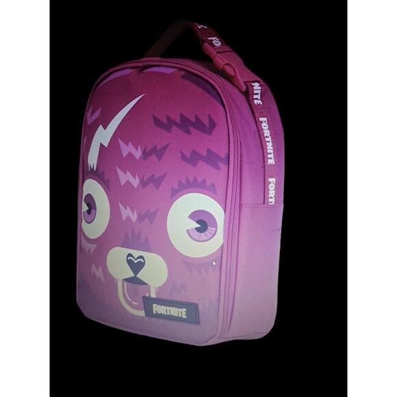 Fortnite Profile 17" Backpack & Lunch Bag Set Pink School Travel NWT - Picture 3 of 3